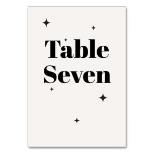 OLIVIA Modern Ivory Celestial Wedding Breakfast Table Number