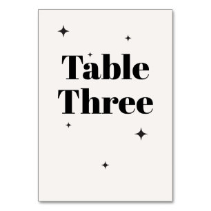 OLIVIA Modern Ivory Celestial Wedding Breakfast Table Number