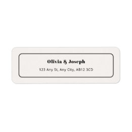 OLIVIA Modern Ivory RSVP Return Address Label