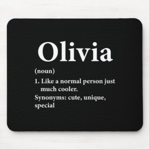 Olivia Name Definition Funny D Mouse Pad