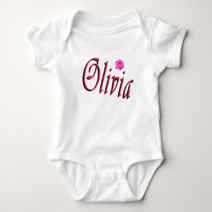 Olivia Name Logo, Baby Bodysuit