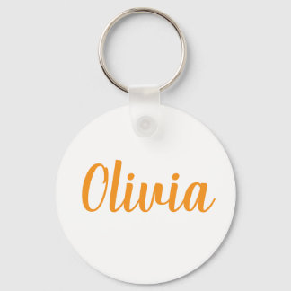 Olivia name Metal ring keychain