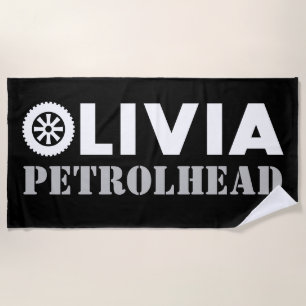 Olivia Petrol Head Beach Towel