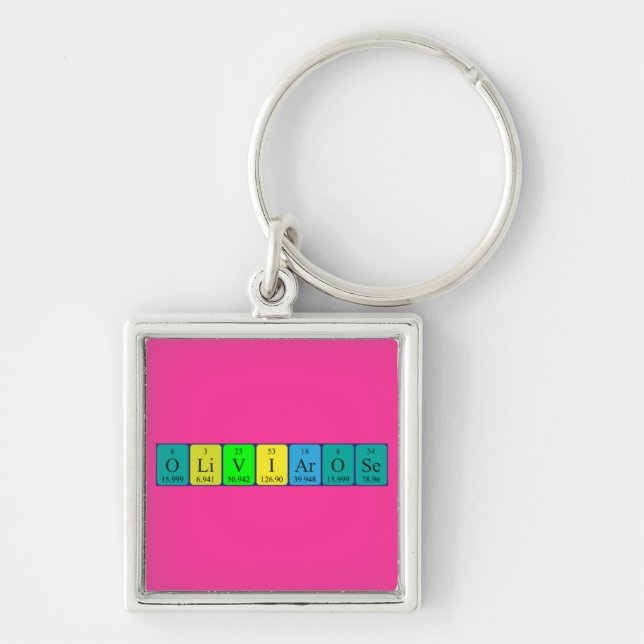 Olivia-Rose periodic table name keyring (Front)
