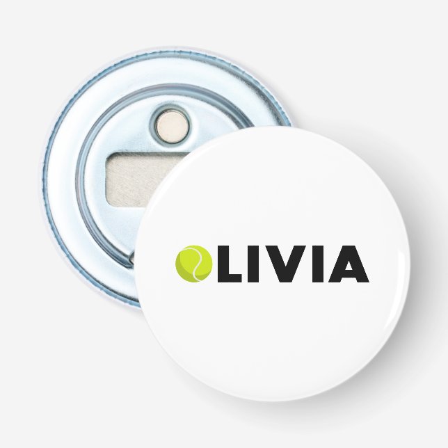Olivia Tennis Bottle Opener (Front)