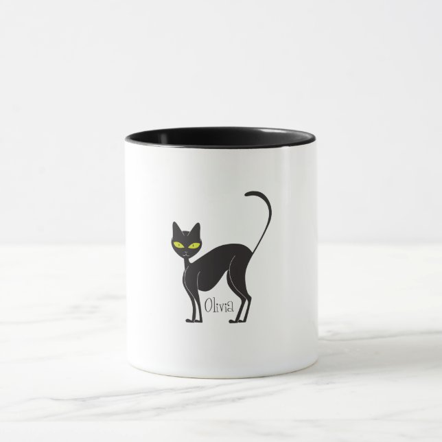 Olivia the friendly Cat Mug (Center)