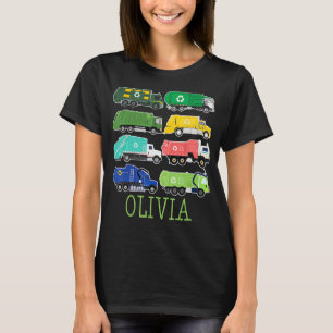 Olivia Trash Truck For Kids Collector Ecologist Ga T-Shirt