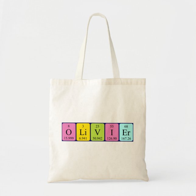 Olivier periodic table name tote bag (Front)