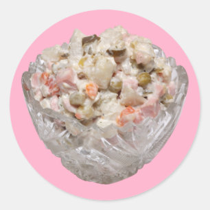 Olivier Salad Classic Round Sticker