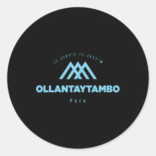 Ollantaytambo Mountain Vacation Skiing Peru Classic Round Sticker