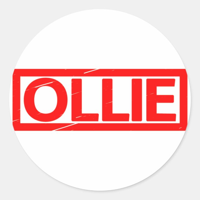 Ollie Stamp Classic Round Sticker (Front)