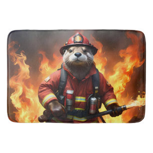 Ollie The Otter Fire Fighter,  Bath Mat