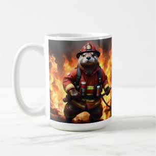 Ollie The Otter Fire Fighter, Coffee Mug