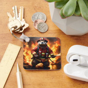 Ollie The Otter Fire Fighter,  Key Ring