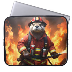 Ollie The Otter Fire Fighter,  Laptop Sleeve
