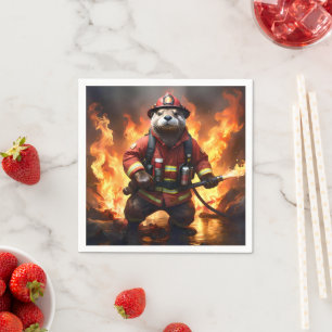 Ollie The Otter Fire Fighter, Napkin