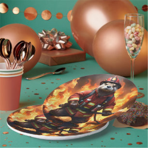 Ollie The Otter Fire Fighter, Paper Plate