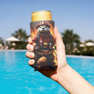 Ollie The Otter Fire Fighter,  Seltzer Can Cooler