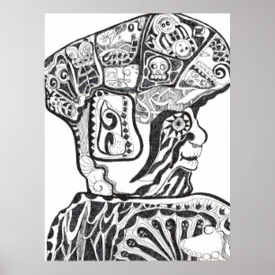Olmec Warrior Poster