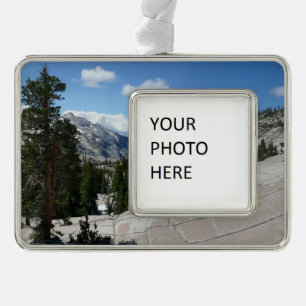 Olmsted Point III in Yosemite National Park Silver Plated Framed Ornament