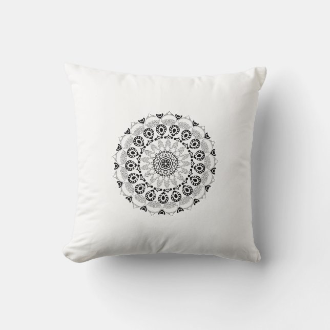 olor Burst Mandala Decorative Cushion (Front)