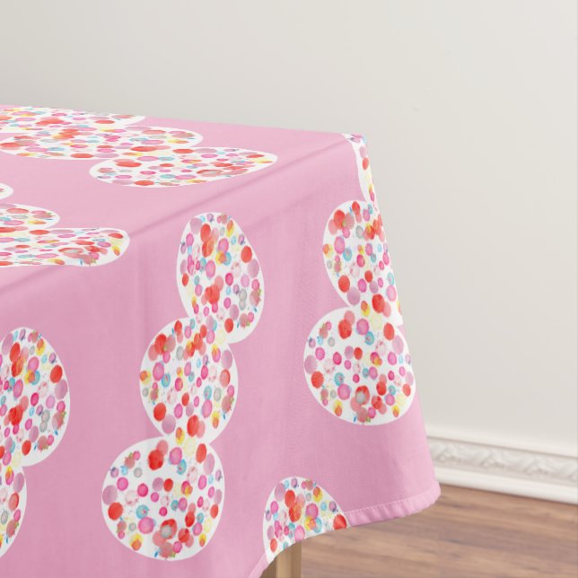 olorful Easter Eggs Watercolor Blots Happy Easter Tablecloth (In Situ)