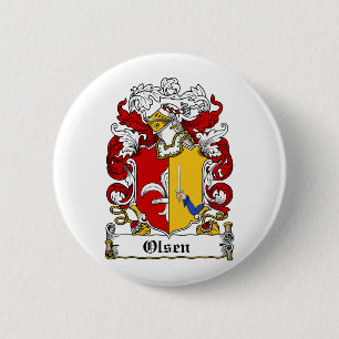 Olsen Family Crest 6 Cm Round Badge