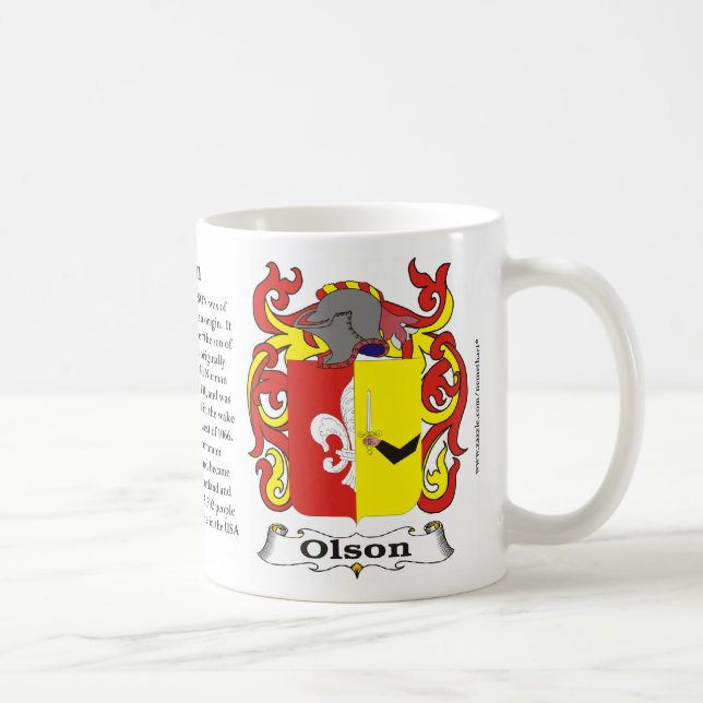 Olson Family Coat of Arms Mug (Right)