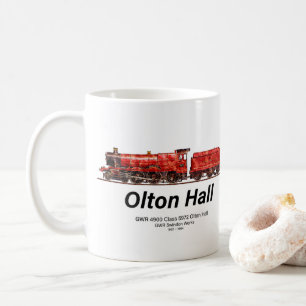 Olton Hall Vintage Steam Train English Locomotive Coffee Mug