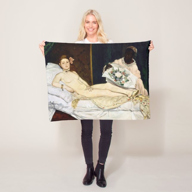 Olympia, Edouard Manet, 1863 Fleece Blanket (In Situ)
