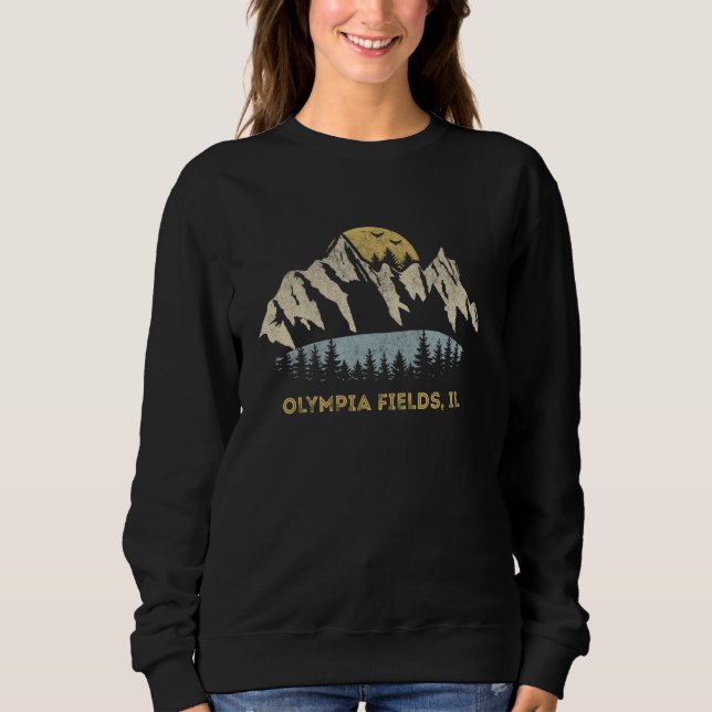 Olympia Fields Illinois Mountain Sunset Sunrise IL Sweatshirt (Front)