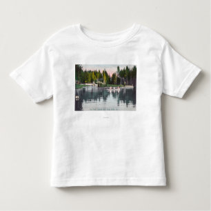 Olympia Park View of the Pond, Rowboat Scene Toddler T-Shirt