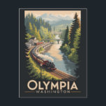 Olympia Washington Illustration Travel Art Vintage Postcard<br><div class="desc">Olympia retro vector travel design. Nestled at the southern tip of Puget Sound,  Olympia is perfect for exploring coastal trails,  local markets,  and Pacific Northwest heritage.</div>