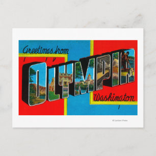 Olympia, Washington - Large Letter Scenes 2 Postcard