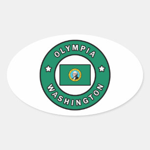 Olympia Washington Oval Sticker