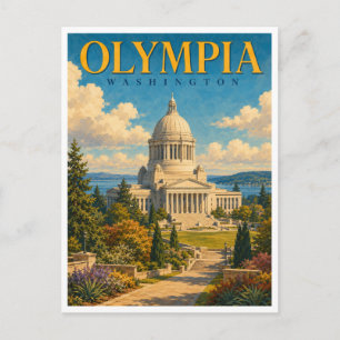 Olympia Washington State Capitol GeoSaga Postcard