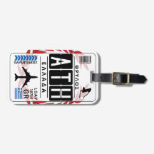 Olympiacos Greek Luggage Tag
