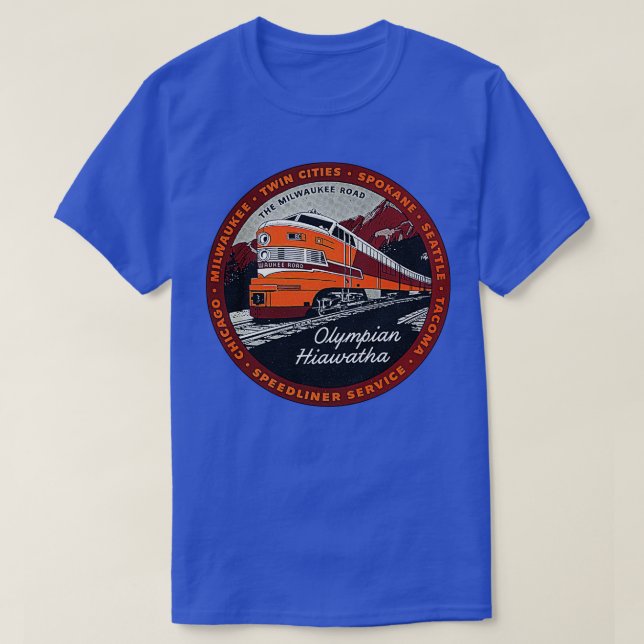 Olympian Hiawatha The Milwaukee Road Speedliner Ra T-Shirt (Design Front)