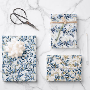 Olympian Olive Branches Boho 3D Design Wrapping Paper Sheet