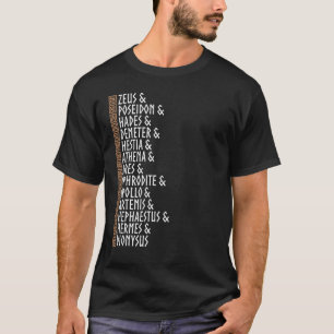 Olympians Ancient Greek Gods Greek Life Greek Myth T-Shirt