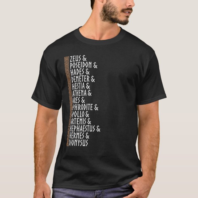 Olympians Ancient Greek Gods Greek Life Greek Myth T-Shirt (Front)