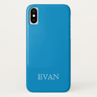 OLYMPIC BLUE Solid Background iPhone X Case