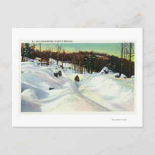 Olympic Bobsled Run View on Mt. Van Hoevenberg Postcard