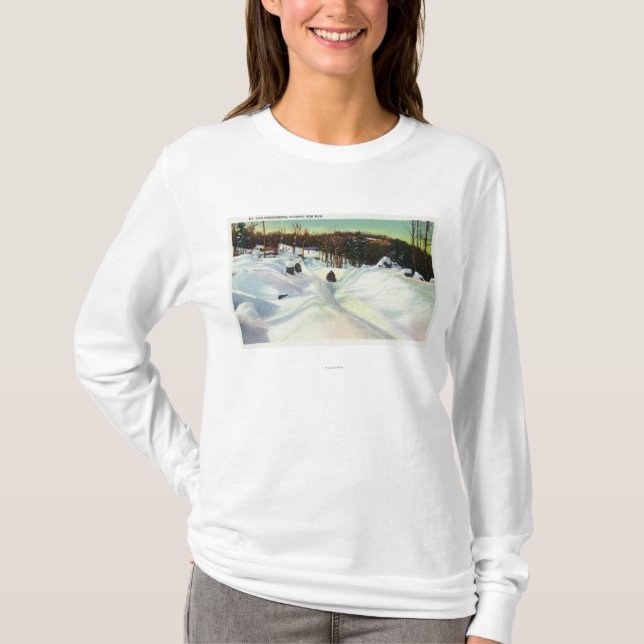 Olympic Bobsled Run View on Mt. Van Hoevenberg T-Shirt (Front)