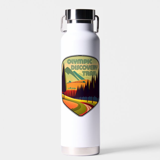 Olympic Discovery Trail Washington State Colours Water Bottle (Front)