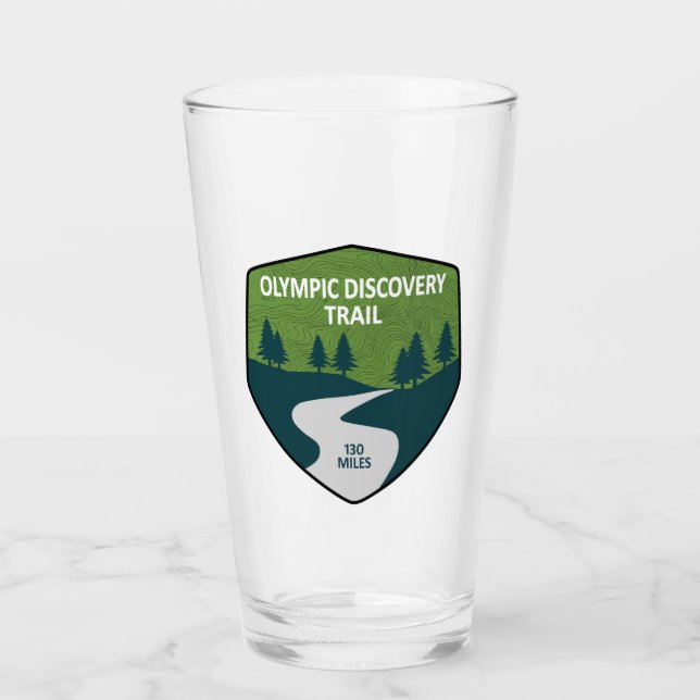 Olympic Discovery Trail Washington State Glass (Front)