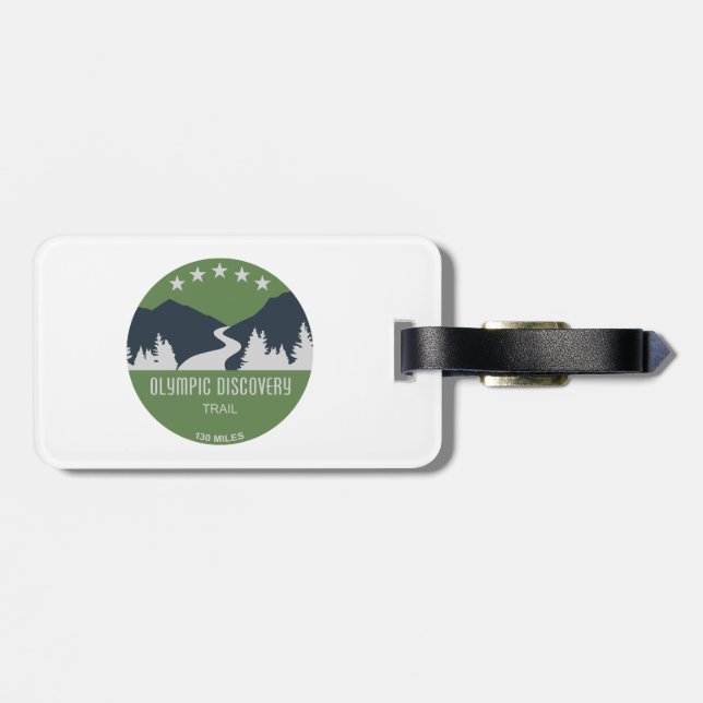 Olympic Discovery Trail Washington State Luggage Tag (Back Horizontal)