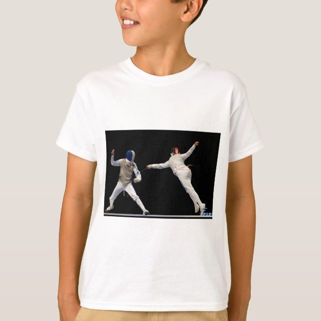 Olympic Fencing Lunge and Parry T-Shirt (Front)