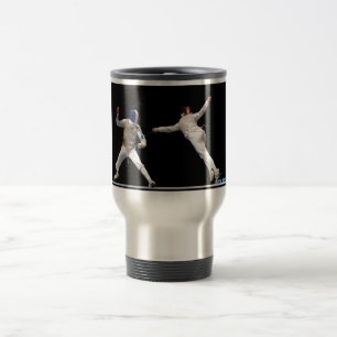 Olympic Fencing Lunge and Parry Travel Mug