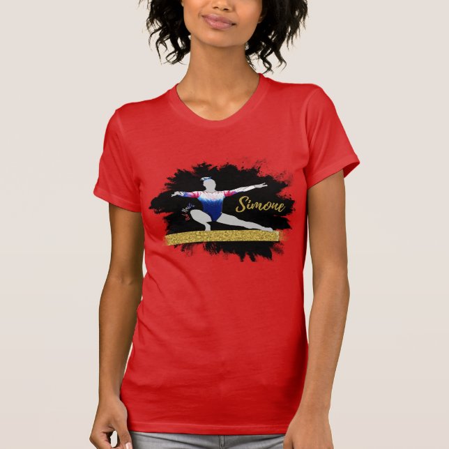 Olympic Gymnast Silhouette Art  T-Shirt (Front)